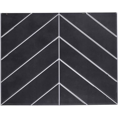 Lot de 4 Crédences Adhésives "Chevron" 29cm Noir