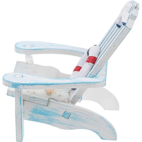 Support de téléphone de bureau en forme de mini chaise de voilier, idéal pour une décoration sur le thème de la plage, bleu ciel spatial, lot de 2 (1/5)
