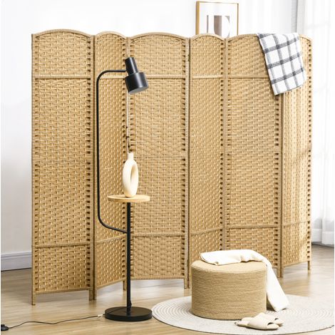 Paravent pliable 6 panneaux 240 x 170 cm en bambou naturel (1/5)