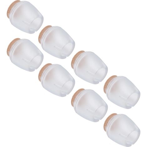 Lot de 32 embouts antidérapants en silicone silencieux pour pieds de meubles, tables et chaises, protection de sol transparente (1/5)