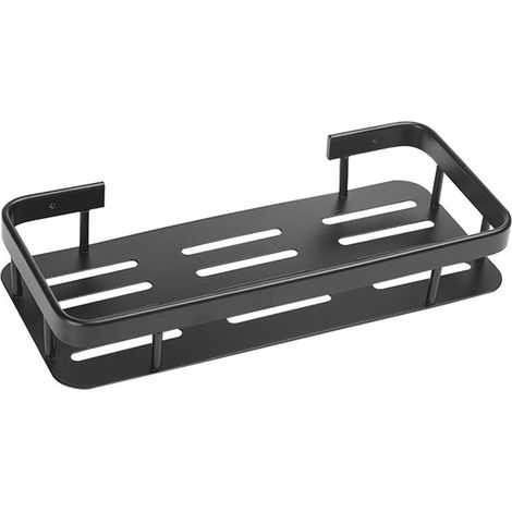 Etagère Mural Adhésive - Pour Salle De Bain Douche Cuisine - Aluminium Antirouille - Avec Trous D’Évacuation - 1 Pièce (1/5)