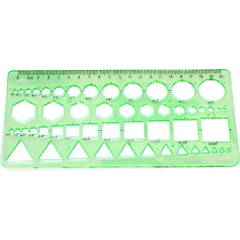 Ensemble de 6 gabarits de mesure en plastique pour le coffrage et le dessin géométrique, idéal pour le bureau, l'école, les étudiants et les enfants (cadeau). (1/5)