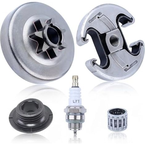 Kit de Roulement de Tambour d'embrayage à Pigno pour Husqvarna 455 460 Rancher Jonsered CS2255 Tronçonneuse, Embrayage avce Plateau Passif, Pompe à Huile de Turbine, Remplace pour 537291702 (1/5)