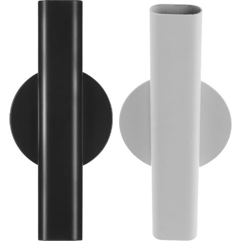 Lot de 2 Petits Vases Muraux Adhésifs en Alliage Noir et Blanc Supports Muraux à Fleurs Décoratifs pour Bureau Salon et Chambre Tubes Suspendus Minimalistes pour Plantes Gain (1/5)