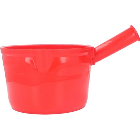 Louche à eau en plastique à manche court, rouge, pour l'agriculture, le jardin, la salle de bain et la cuisine, pour verser les légumes. (1/5)