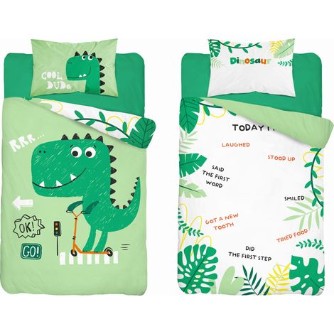 Ropa de cama de bambú para cuna Dino T-rex 90x120 DETEXPOL (1/5)