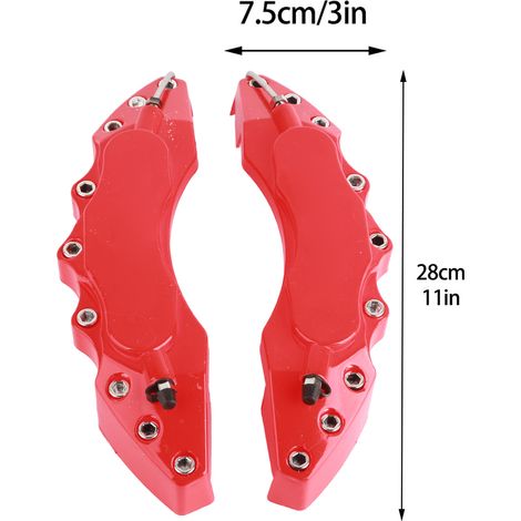 [Ander Online] (Autorisierter AliExpress-Entwickler) (Mindestbestellmenge: 10 Sets, verschiedene Größen und Farben erhältlich) Dekorative Radkappe, 3D 12D Bremssattelabdeckung, große rote Bremssattela (1/5)