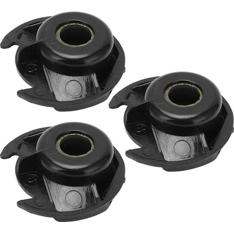 Lot de 3 boîtiers de canette pour machine à coudre, résistants à l'usure, noir brillant, compatibles avec les machines à coudre 505A/508/700.