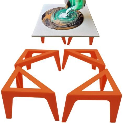 QORVA-Lot de 4 supports de peinture, supports en toile pour peindre, support de peinture sur toile, support pour verser de la peinture, pieds en toile pour verser de l'acrylique liquide