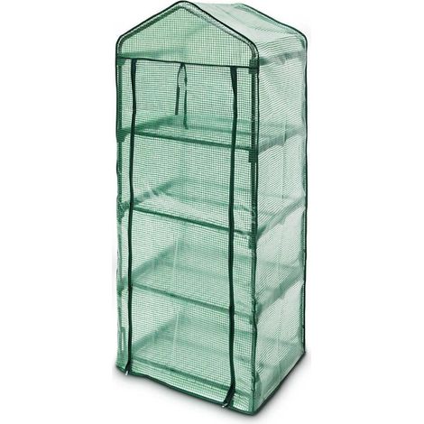 Serra da giardino in metallo 70 x 160 x 50 cm giardinaggio pianta plastica 1613004