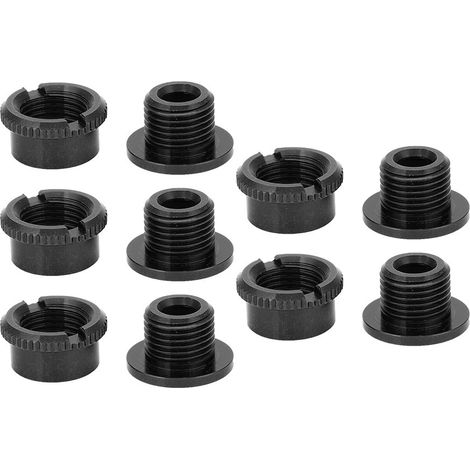 Vis de fixation pour plateau de chaîne vélo route, boulons et écrous noirs pour transmission mono-plateau