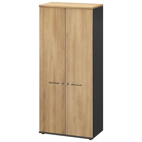 Armoire portes battantes chêne L 80 cm - Jazz (1/2)