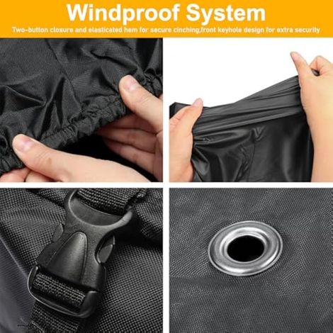 Housse de protection pour scooter électrique, tissu Oxford 210D, imperméable, protection contre la poussière, la saleté, la déchirure, pour une utilisation en intérieur et en extérieur (130 x 115 cm) (1/3)