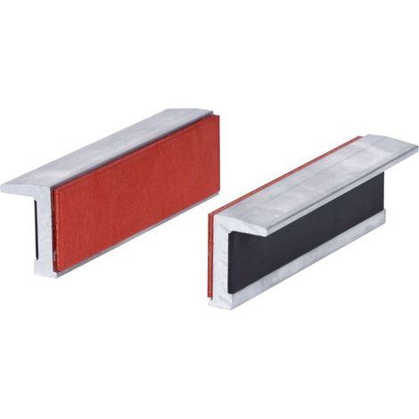 KS Tools Alu-Schraubstock-Schonbacken,Gummibesatz,100mm - 914.0090