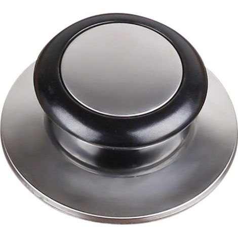 1 - Bouton de casserole - Acier inoxydable - Rond - Pour remplacement de couvercle et rangement cosmétique - Argenté - 6,4x3,5cm (1/5)