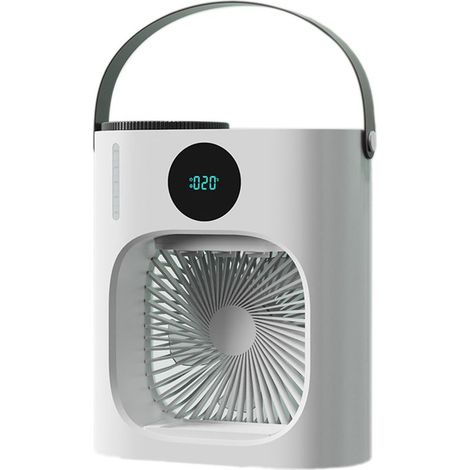 Aire acondicionado portátil USB Ortviai Mini - Enfriador de aire con depósito de 900 ml, 3 velocidades y humidificador - KZQ (1/4)