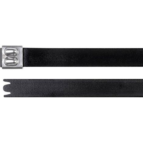 HellermannTyton 111-00299 MBT14XHFC-SS316/SP-BK Serre-câble 362 mm 12.30 mm noir avec fermeture à billes, stabilisé aux (1/2)
