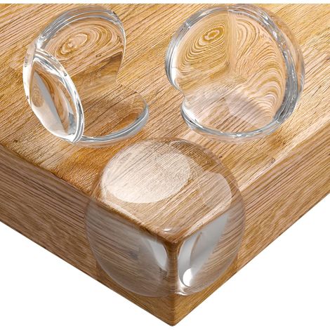 Eckenschoner für Babytische, Große Tischkanten- und Eckenschoner, Kindersichere Tischsets, Stoßfest, transparent, starke Kleberückseite (24 Stück) (1/4)