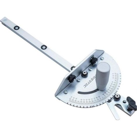 Guide d'onglet de précision en aluminium pour le travail du bois, poignée de poussée, règle coulissante, guide pour scie circulaire, extrémité du guide d'onglet 60 degrés maximum (1/5)