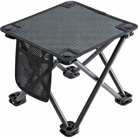 Tabouret Pliable Ultraléger Chaise de Camping Pliante avec Poche en Mesh Multifonctionnelle Pratique Portable pour Plage Jardin Pêche Randonnée Voyage et Pique-Nique en Plien Air (1/5)