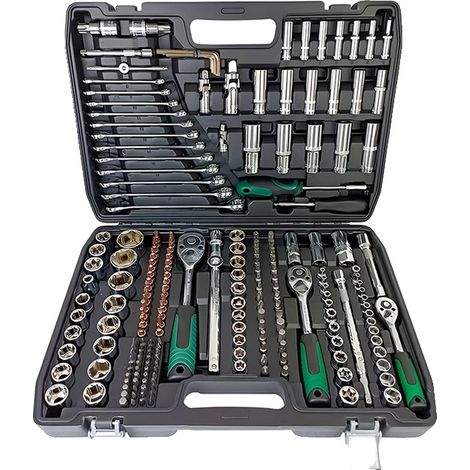 Set di chiavi a bussola, 216 pezzi, cricchetto a 24 denti (1/5)