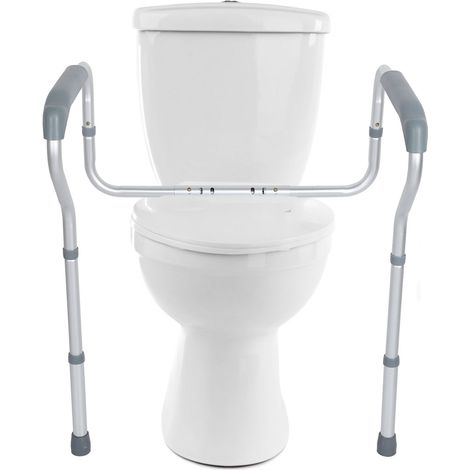 Barra di sostegno per anziani, disabili, anziani, disabili, anziani - Barra di sostegno bariatrica - Altezza regolabile, braccioli imbottiti (1/5)