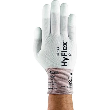 Ansell Handschuh HyFlex 48-105,weiß, Gr. 8 (1/2)