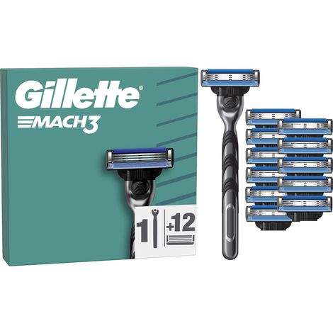 Gillette Mach3 Systemklingen 12er + Handstück Ersatzklingen