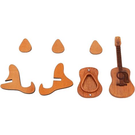 Gitarrenplektrumhalter, multifunktionale Aufbewahrungsbox aus Eichenholz für Gitarrenplektrums zur Wohnzimmerdekoration