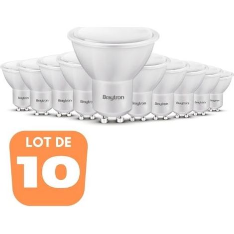 Lot de 10 ampoules LED GU10 5W (Eq. 32W) 4000K 110° (1/4)
