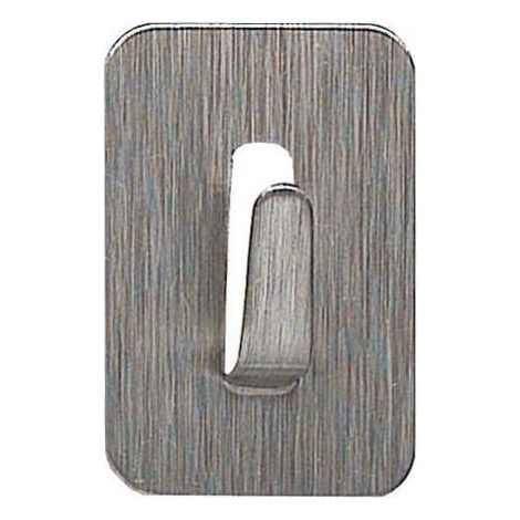 Gancho rectangular de acero inoxidable normal, paquete de 4, Eliplast