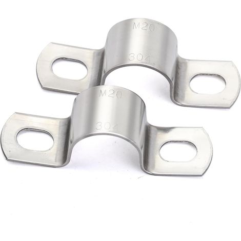 CCYKXA 10 Stück U-Klemme Hochleistungs-Rohrschelle Ø20 mm, Edelstahlklemme - Rohr zur Befestigung/Rohrbefestigung