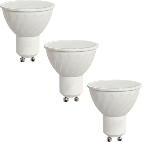 Litecraft Light Bulb GU10 5W 3000K Warm White Non Dimmable LED in White - 3 Pack