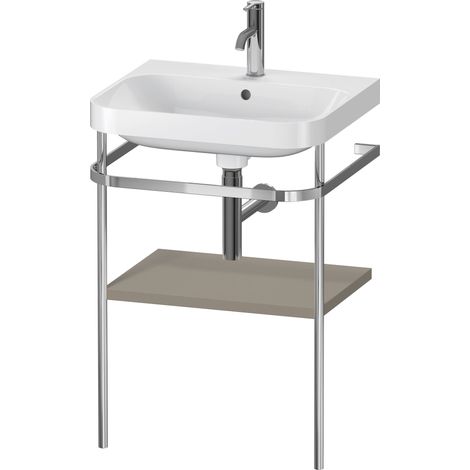 Duravit Happy D.2 Plus c-shaped Set mit Metallkonsole, 575x490mm,