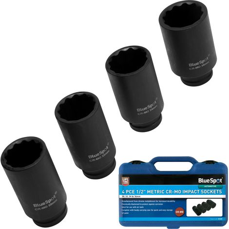 Blue Spot Tools 4 Piece 1/2" Cr-Mo Socket Set (30-36MM) (1/5)