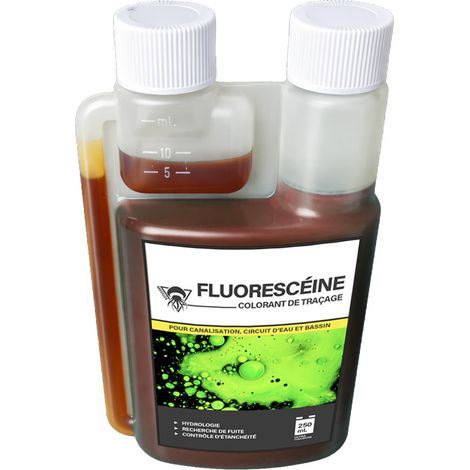 Méduze - Fluorescéine concentrée en flacon doseur 250mL - Colorant diluable à l’eau - Multiusages