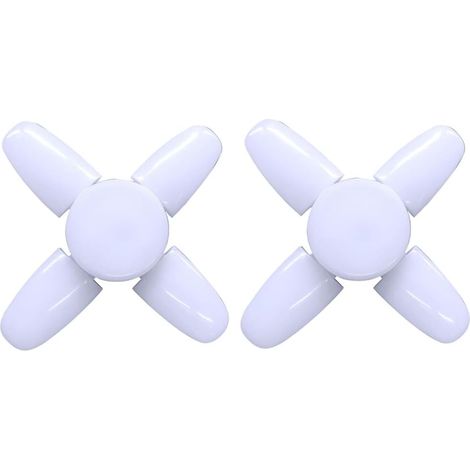 2 Pièces Secteur E27 220V 28W LED Ampoule Lumière Pliable Maison Plafonnier Entrepôt Garage Cold white (1/5)
