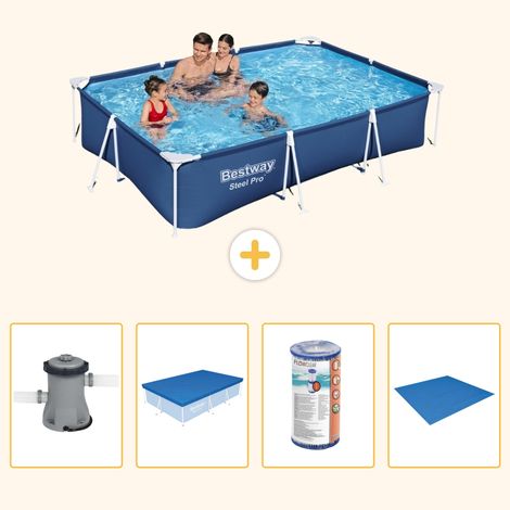 Bestway Bestway Steel Pro Rectangulaire - 300x201x66 cm - 5-pièces S341 (1/5)