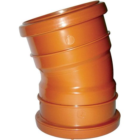 FloPlast 110mm Double Socket Bend for Underground Drainage (1/2)