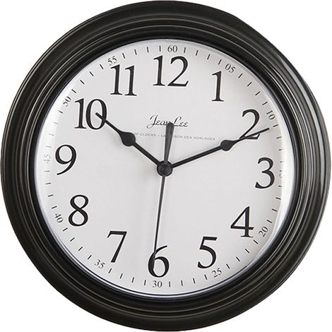 Horloge murale de salon de 9 pouces - horloge simple et moderne - horloge silencieuse en plastique