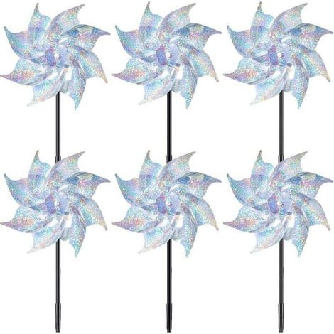 Vogelschutz-Windmühle, 6-teilige reflektierende Windmühle, Windmühle für den Garten