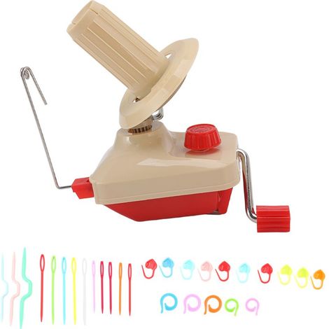 Dévidoir à laine portable, manuel, silencieux, pour usage domestique, bobineur de fil à main, set d'outils DIY pour couture et tricot (1/5)