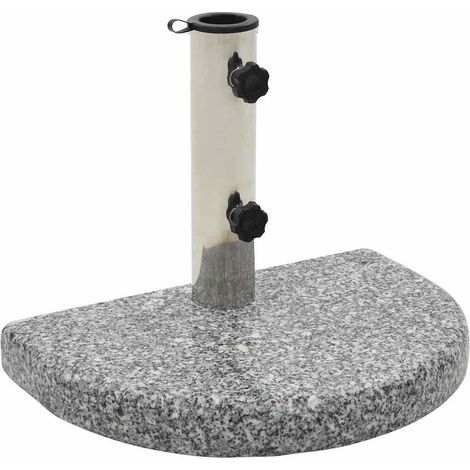 vidaXL Base per Parasole in Granito Curva 10 kg Grigia