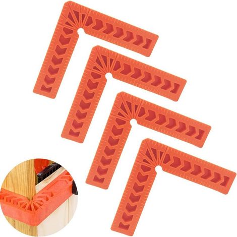 Lot de 4 Équerres de Positionnement à 90 Degrés, Pinces d'Alignement de 6 Pouces pour Assemblage de Boîtes, Portes, Cadres Photo et Tiroirs (1/5)