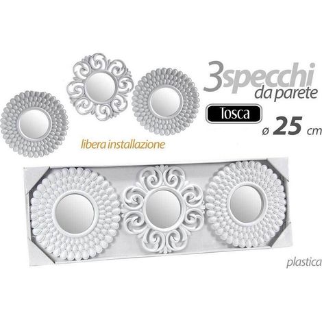 Trade Shop - TONDI SPECCHIO 25 CM IN PLASTIC 813016 - (1/2)