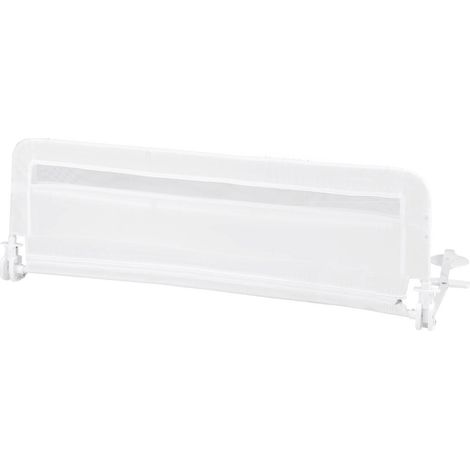 Barrière de lit enfant 120 x 41 x 42 cm accès facile design pliable ambiance sécurisée en métal blanc