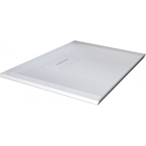 Novellini – Receveur de douche carré recoupable 90x90 cm – Résine antidérapante – Adaptable jusqu'à 9 cm – Bonde plate ø 90mm pour étanchéité (1/5)