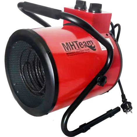 Generatore di Aria Calda 3000W Riscaldatore Elettrico Industriale Rosso (1/2)