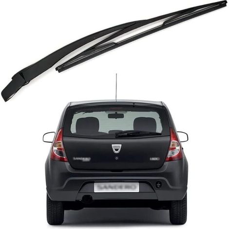 Lntyq Bras Essuie Glace Arrière et Balai Essuie Glace, Arrière de Bras d'Essuie-Glace en Caoutchouc Naturel Toutes Saisons Kit Remplacement pour Dacia San-der-o 2008-2012 (1/4)
