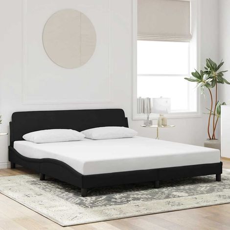 Bettgestell "Dover" Schwarz 180x200 cm Samt